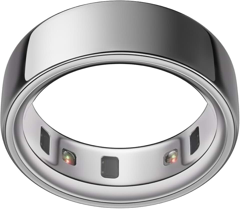 Oura Ring 4 - Silber - Größe 9 - Smart Ring | Messen Sie zuerst mit Oura Ring 4 Sizing Kit | Sleep Tracking Wearable - Herzfrequenz - Fitness Tracker - Bis zu 8 Tage Batterielaufzeit