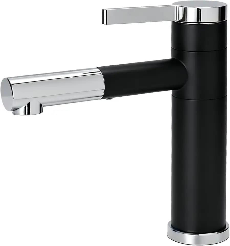 Wasserhahn Bad, Waschtischarmatur mit Auslaufhöhe 120 mm