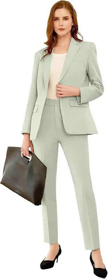 Women's Suits for Work Professional, Dressy Pant Suits for Women 2 Piece Outfits, Business Suit Set for Work