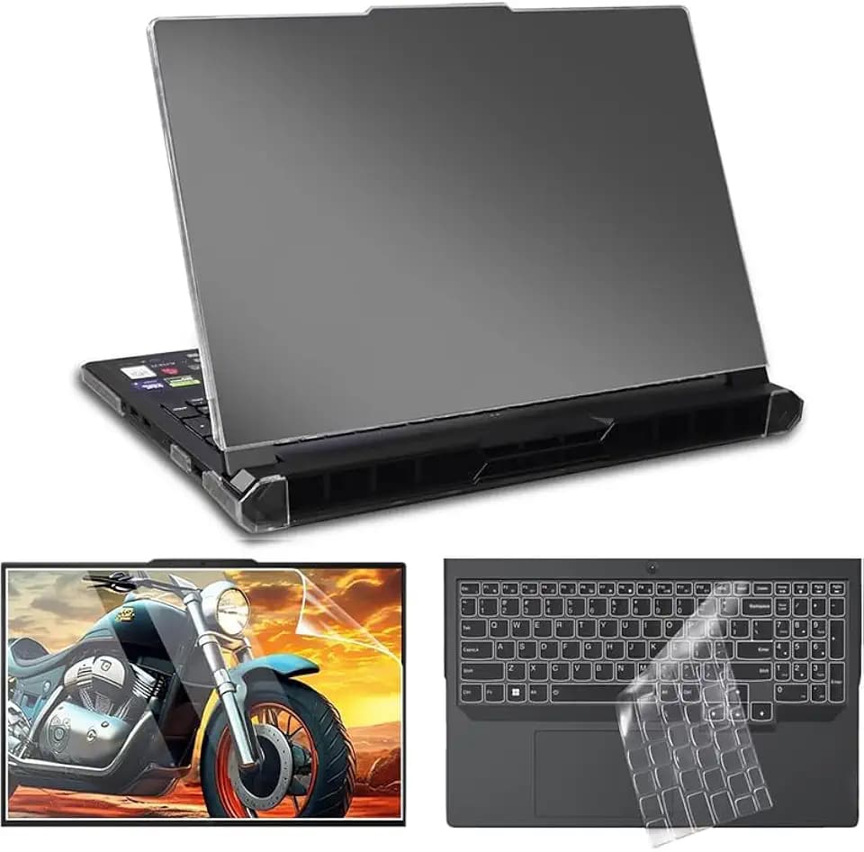 IMMOENUC 4-in-1 Laptop Case Set for 2025 Legion Pro 5i/5 Gen 10 16" Scratch-Resistant & Drop-Resistant Hard Shell Frosted Transparent​ Protective Cover + Keyboard Cover + Screen Film