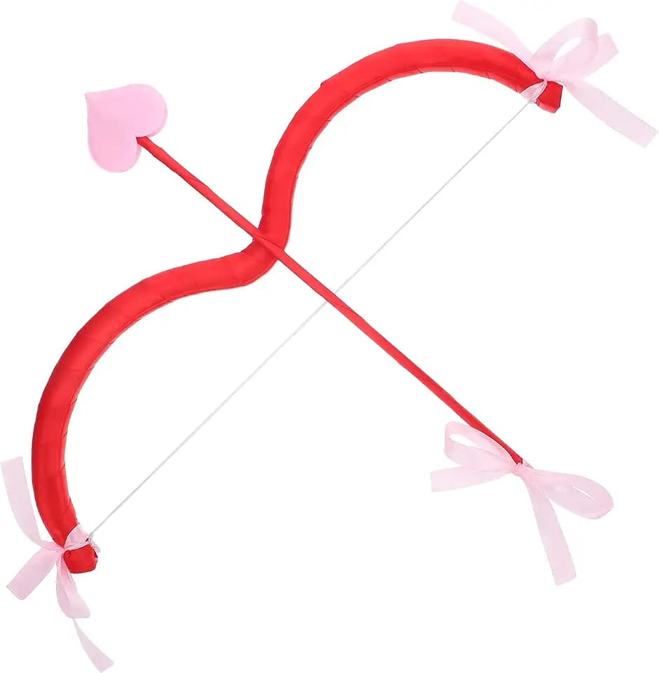 VALICLUD Amor Pfeil Und Bogen Set Aus Rotes Schaumstoff 17.7X5.2X0.87 Zoll Valentinstag KostüM Accessoire FüR Cosplay Party Fotos Requisite FüR Damen Herren Kinder