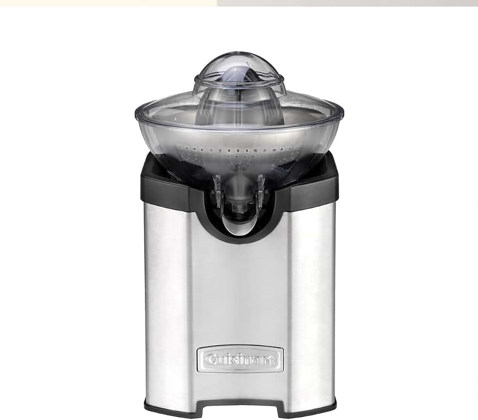 Cuisinart Electriktische Zitruspresse | Fruit Juicer Machine für alle Größen - Orange, Zitrone, Limette, Grapefruit | Tropffrei | Spülmaschinenfest | Kompakte Größe | Edelstahl