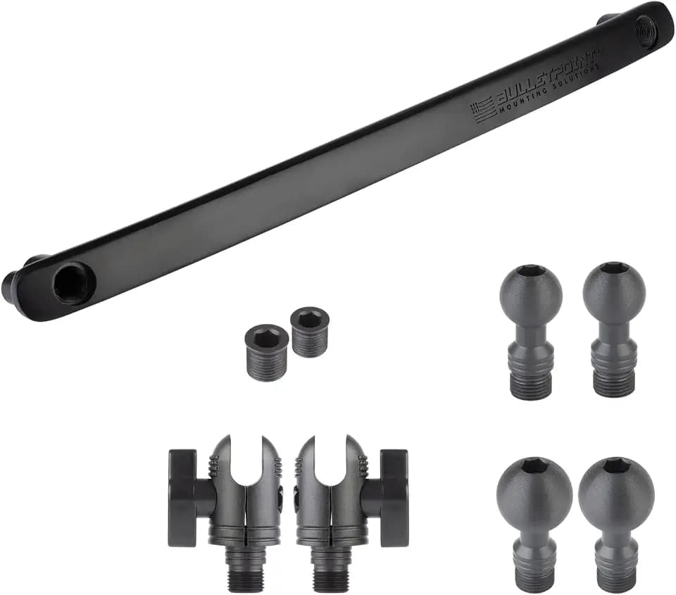 Bulletpoint Mounting Solutions Metal Grab Bar Insert Replacement with 2 Mounting Points Compatible with 2011-2018 Jeep Wrangler JK (Black)