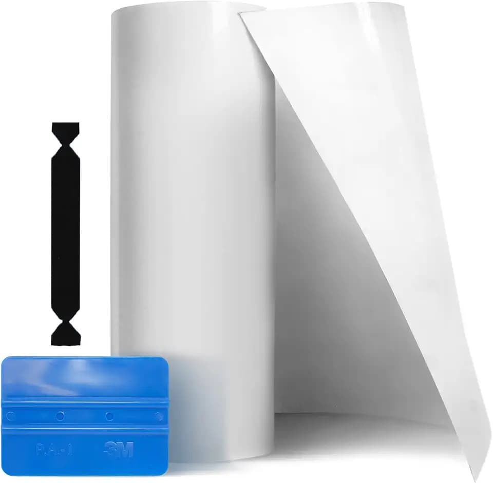VViViD Clear Paint Protection Bulk Vinyl Wrap Film Including 3M Squeegee and Black Felt Applicator (17.9 Inch x 54 Inch)