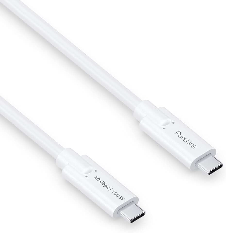 PureLink USB-C auf USB-C Kabel - 3.1 Gen 2, 5A, 10G, DP Alt Mode - iSerie - we weiß 0,50m