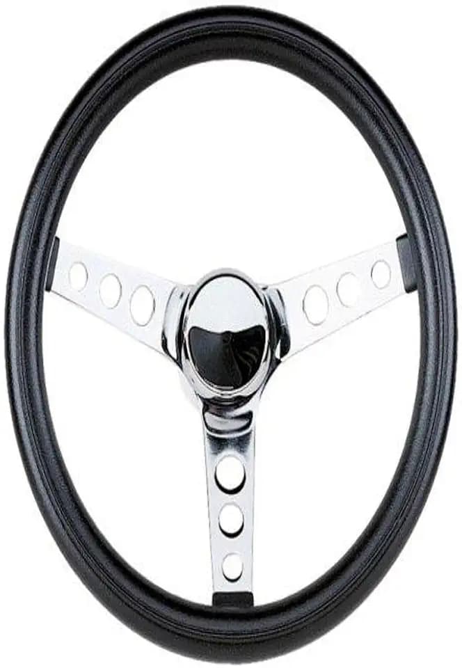 Grant 838 Classic Steering Wheel Black and silver, 13 1/2" Diameter ,3 1/2" Dish