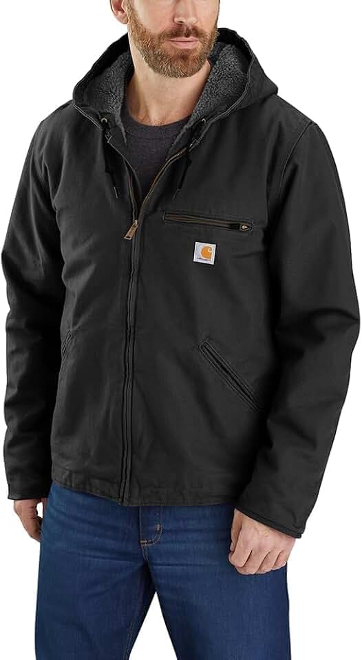 Carhartt Herren Lockere Passform, Gewaschene Ente, Sherpa-futter Work Utility Oberbekleidung (1er Pack)