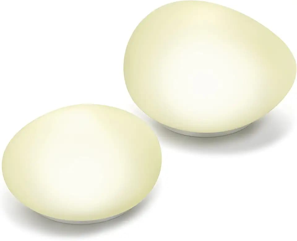 Solar Glas Deko Steinleuchten 2er Set Lichtfarbe neutralweiß 4100K Gartendekoration Solarleuchten esotec 102084