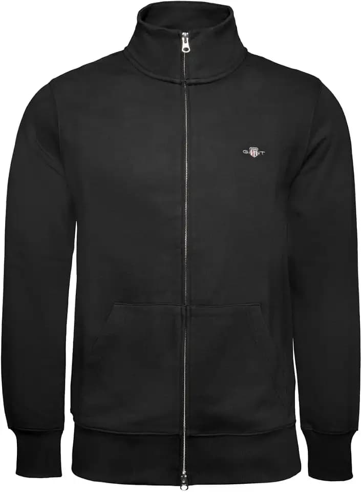 GANT Herren Reguläres Shield-Sweatshirt Mit Reißverschluss, Grey