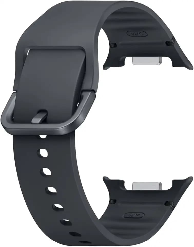 Samsung Galaxy Watch 8 Series Sport Band, Rubber, Dynamic Lug System, Flexible Fit, Breathable, Compatible with Galaxy Watch 8 and Watch 8 Classic, S/M Dark Gray