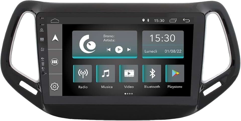 Autoradio für Für Jeep Compass (ab 2016) Android GPS Bluetooth WiFi USB DAB+ Touchscreen 10" 8core Carplay AndroidAuto