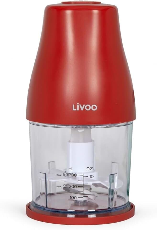 Tritacarne Da 300 Ml - Livoo - Dop244r - Rosso Peperoncino
