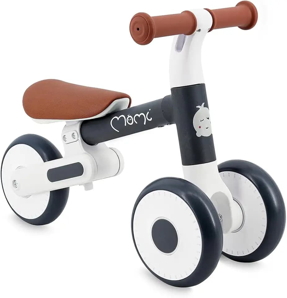 Momi Kinderlaufrad DEX für Mädchen und Jungen im Alter von 1 bis 3 Jahren, klappbarer Rahmen, höhenverstellbarer Sattel, pannensichere Kunststoffräder, wiegt nur 2 kg