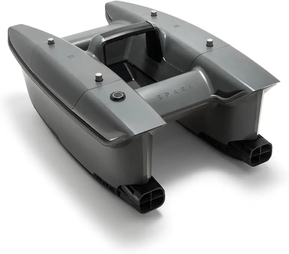 Deeper SPARK Smart Bait Boat mit Fish Deeper App und CHIRP Sonar, GPS Autopilot Köderboot zum Karpfenangeln, Telefon- & Tablet-Steuerung, Tragbares RC Fischerboot mit 150m / 492 ft Reichweite