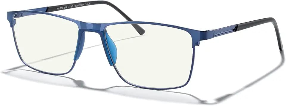 MERRY'S Square Reading Glasses For Men - Blue Light Blocking