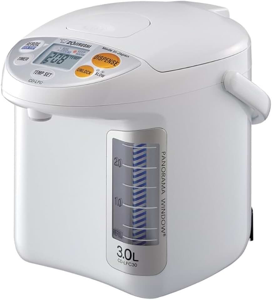 Zojirushi CD LFC30 Micom Water Boiler and Warmer, 3.0 L, 101 Oz (White)