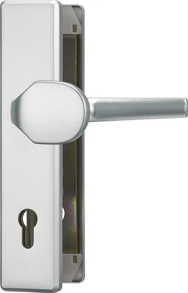 ABUS Tür-Schutzbeschlag HLT612 - Griffplatte außen, Drücker innen