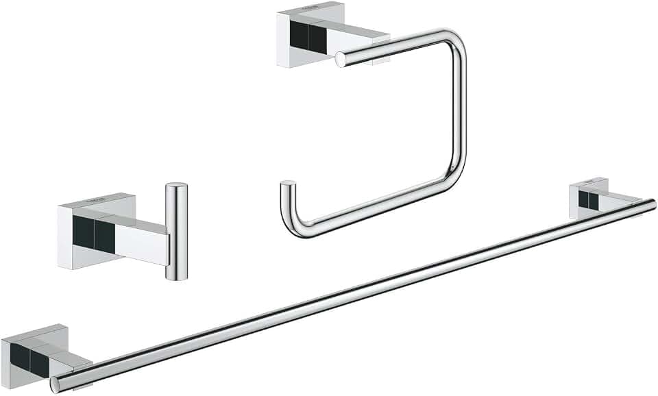 GROHE Essentials Cube Bad Set 3-in-1, Chrom (40777001)