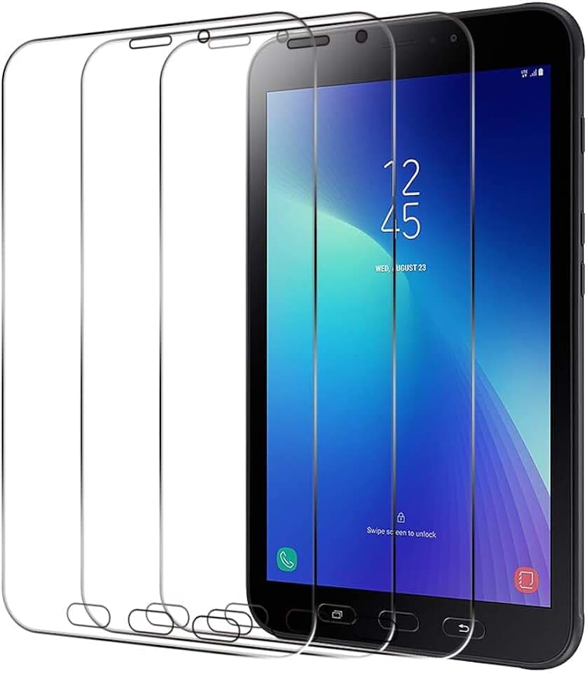 3pcs Screen Protector for Galaxy Tab Active 2 8.0 T395 T390,Anti-Scratch 9H Hardness Tempered Glass Screen Protector Protective Film for Galaxy Tab Active 2 8.0 T395 T390