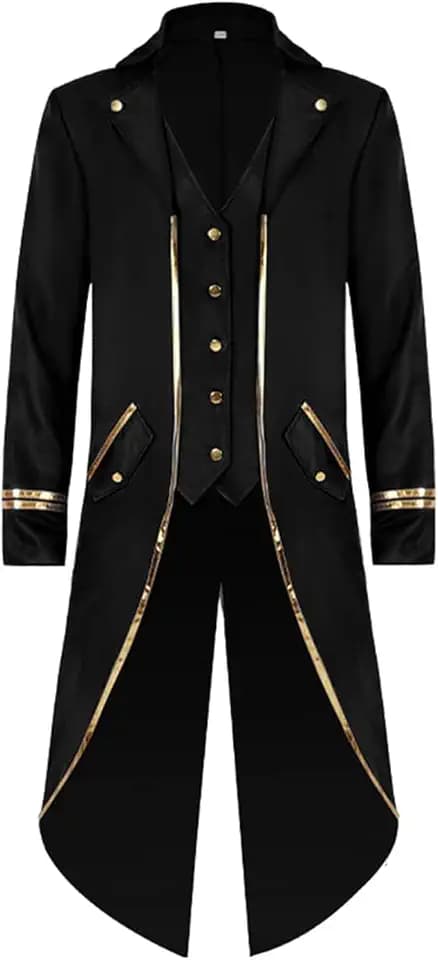 Mittelalterliche Männer Vintage Jacke, Gothic Viktorianische Mantel