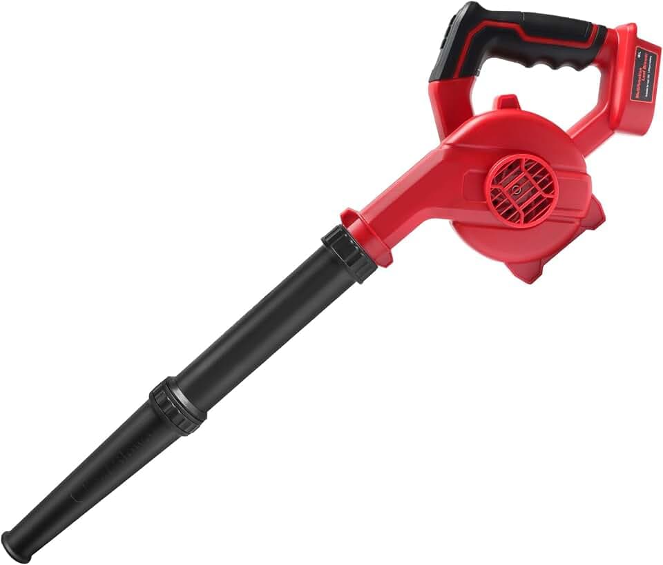 Powarobor Akku-Laubbläser Kompatibel mit Milwaukee M18 Akku 18V | für Garten Rasenpflege,Hausstaubentfernung,Laub Schneeräumung auf Straßen,Terrassen,Garagenreinigung,Haushalt (ohne Akku)