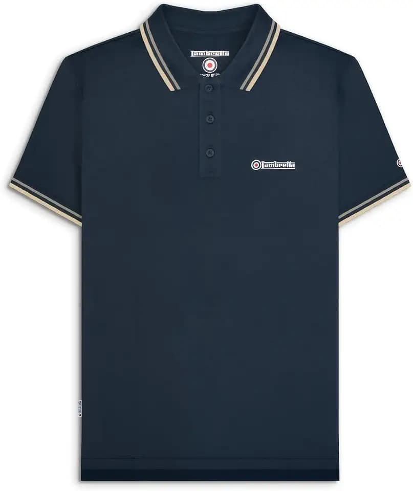 Lambretta Herren Twin Tipped Polo Polohemd