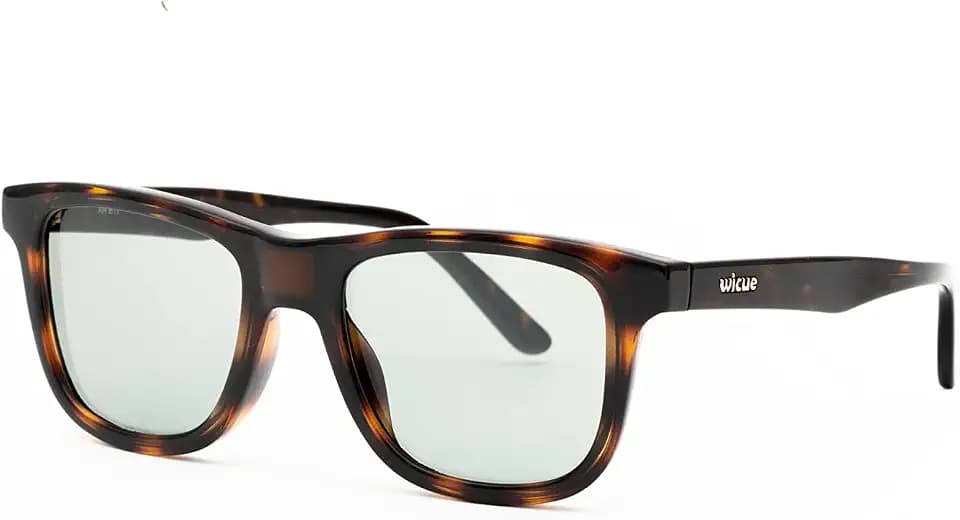 Wicue VR-2002 E-Classic Sonnenbrille, Sofort-Photochrome und polarisierte Elektronische Gläser, klassisches Design, Unisex, Nylonrahmen, bequem und langlebig, ohne Batterien, Schildkröte