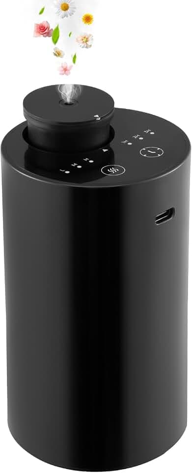 Diffuser Ätherische Öle Duftnebel, Auto Aroma Aromatherapie Diffusor, Wasserlose ätherische Öle Diffusor für Home, Portable Essential Oil Aroma Diffuser, Kabellos Automatic Fragrance Sprayer (Schwarz)