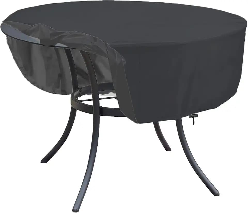 Patio Round Tabel Cover Waterproof 32 Inch 600D Oxford Outdoor Table Cover for Winter DustProof Heavy Duty