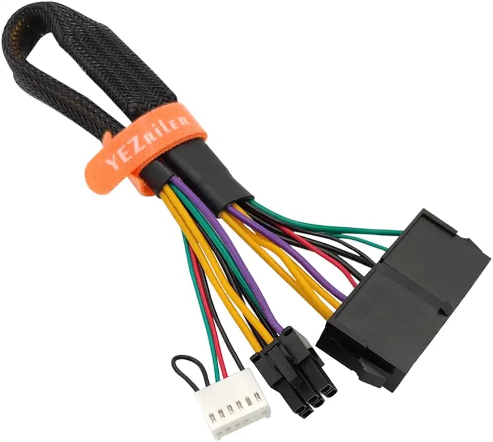 YEZriler 24 Pin to 6 Pin ATX Power Adapter Sleeved Cable for HP Z200 Z230 4300 6080 8080 ProDesk 600 G1 G2 EliteDesk 800 G1 G2 13-inch(33cm)