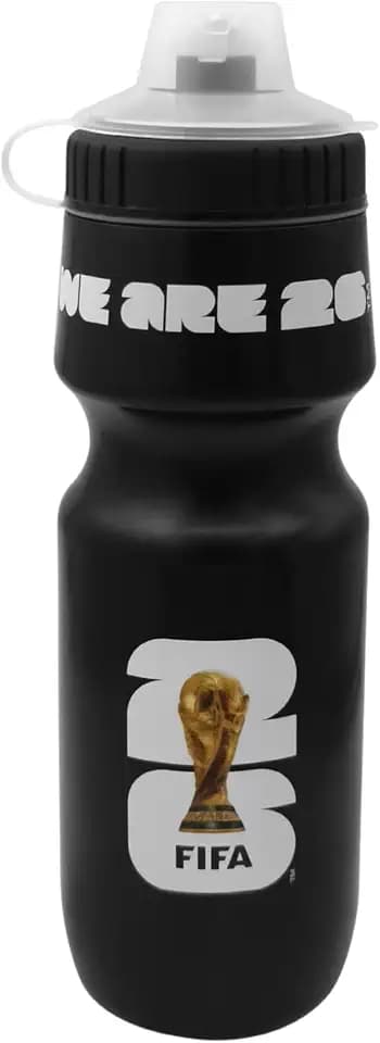 Official 2026 FIFA World Cup 24oz Refillable Squeeze Water Bottle - BPA-Free, Reusable, Dishwasher Safe with Pull-Top Cap - Designed for Everyday Use - From Sporting Games & Bike Rides, School, Work