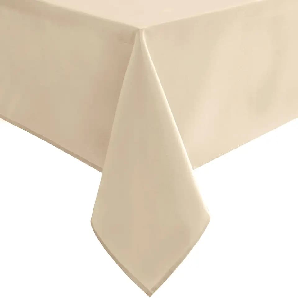 Hiasan Waterproof Tablecloth Rectangle, Beige, 54 x 80 Inch, 1 Pack