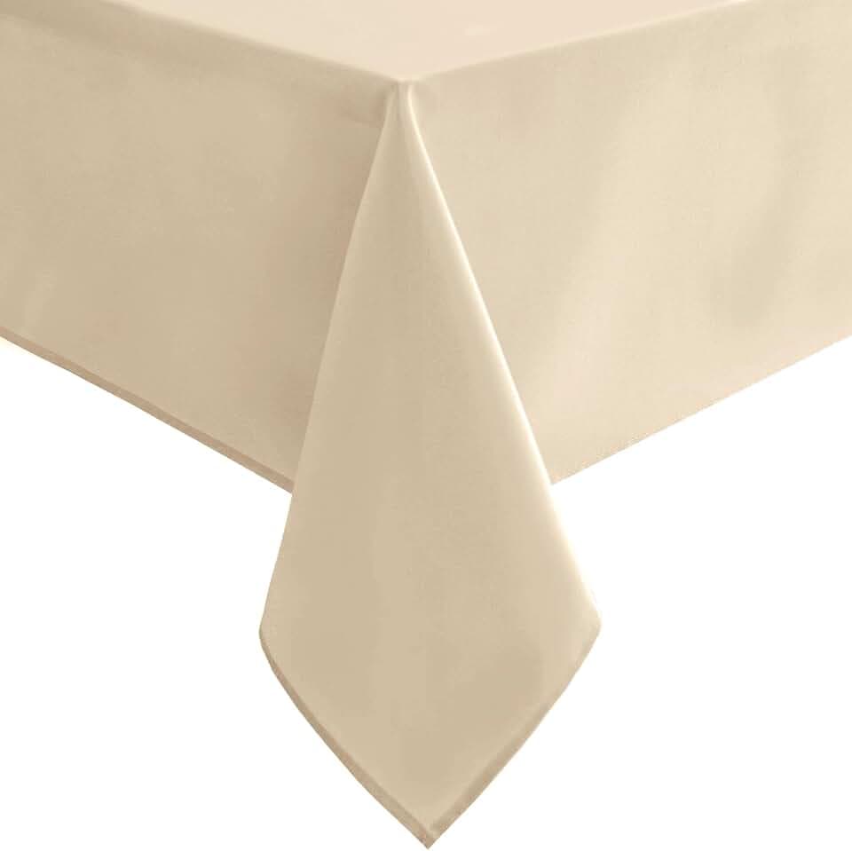 Hiasan Waterproof Tablecloth Rectangle, Beige, 30 x 60 Inch, 1 Pack