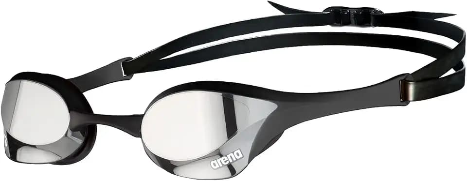 ARENA Cobra Ultra Swipe Mirror Unisex Race Schwimmbrille für Erwachsene, Taucherbrille mit Gebogenen Spiegelgläsern, Anti-Beschlag, UV-Schutz, 5 Austauschbare Nasenstege