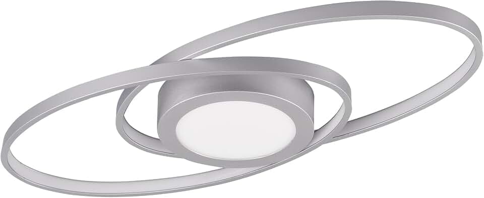 Reality Leuchten LED Deckenleuchte Galaxy R62991187, Metall Weiß matt, inkl. 28 Watt LED, Switch Dimmer