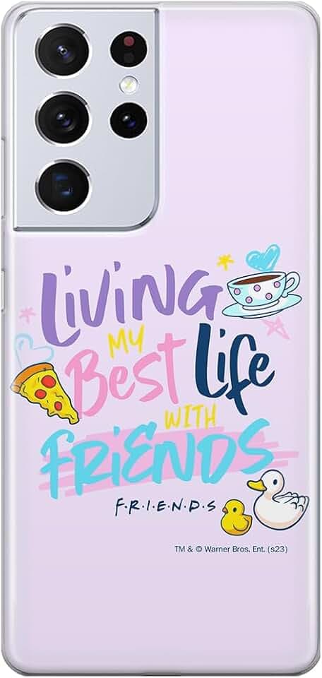 ERT GROUP Handyhülle für Samsung S21 Ultra Original und offiziell Lizenziertes Friends Muster 024 optimal an die Form des Handy angepasst, hülle aus TPU