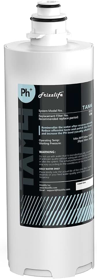 Frizzlife TAM4 Filter Kit, 3rd Stage & Alkaline Filter for PD800-TAM4/PD1000-TAM4 RO System, 1 Count