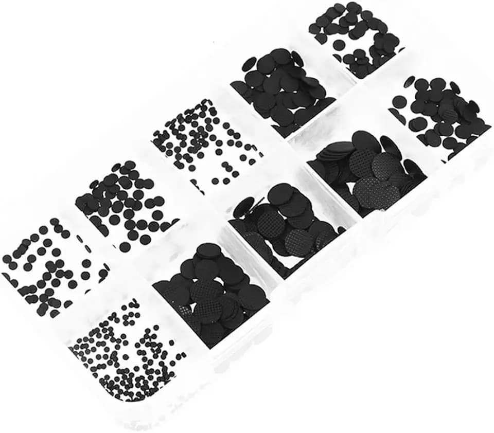 Nagoyuki Leitfähige Gummipads, Tastatur-Reparatur-Set für IR-Fernbedienung, leitfähiges Gummi, 1,5–8 mm, 500 Stück/Box