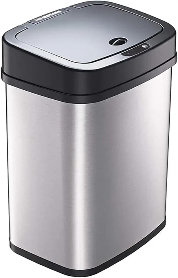 DZT-12-5 12L Stainless Steel Smart Waste Bin with Motion Sensor | Touchless Auto-Open Lid & Soft-Close for Bathroom, Kitchen & Office (Sliver)