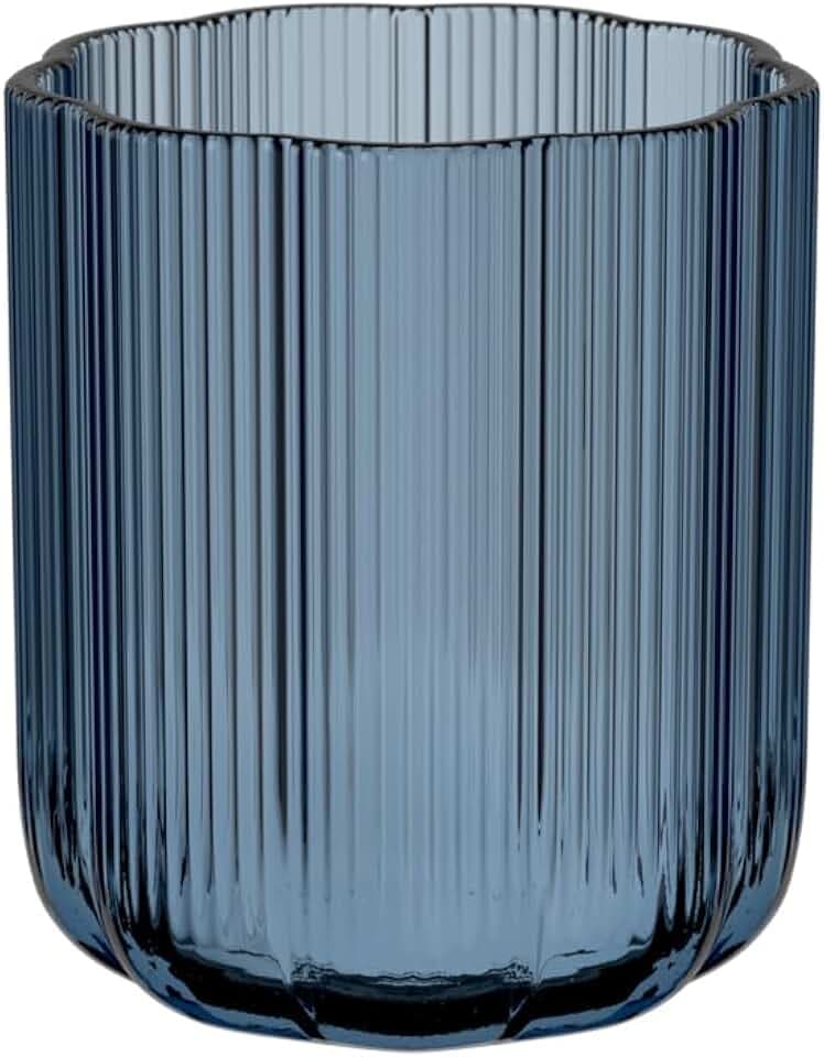 Villeroy & Boch – Fleur Bleu Vase 15 cm Blau, Spülmaschinenfest, Tischvase, Handgefertigte und Mundgeblasene Glasvase, Blumiges Design, Farbige Blumenvase, Deko Wohnung, Home Decor, Dekoraion, Glas