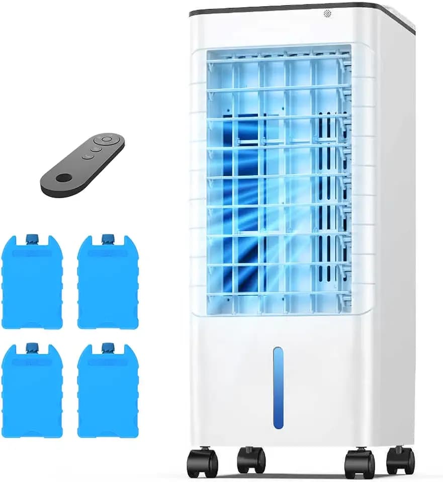 Evaporative Air Cooler, 3Speeds & 3Modes, Easy To Install & LED Screen Panel/Remote, Cooling Portable Fan For HomeOffice02