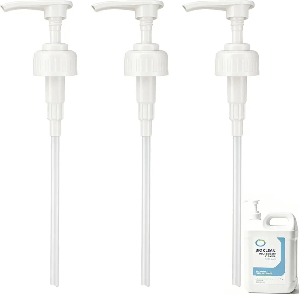 Flaschenpumpspender für 5 l Behälter, 3 Stück, für Isopropylalkohol, Shampoo, Öle, Parfums und Düfte
