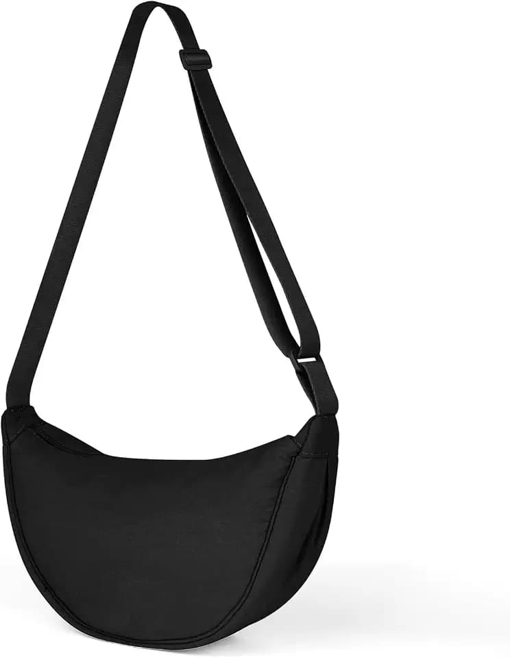 Aucuu Damen Halbmond Crossbody Schultertasche, Crossbody Bag Damen, Umhängetasche Damen Klein mit Verstellbarer Schultergurt, Hobo Halfmoon Bag Einfarbige Messenger Bag für Damen Reisen