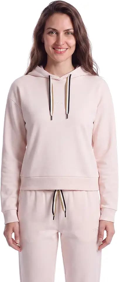 BOSS Women CP Stripe Hoodie mit Logo, Black