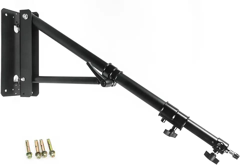 PHOCUS Wall Mount Boom Arm Photography, Ring Light Wall Mount Max Length 70 inches /180 cm for Photo Studio Video Light Softbox