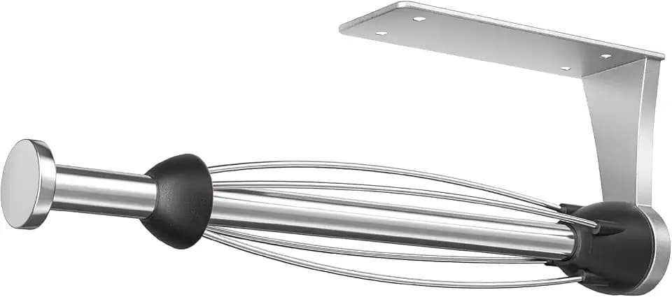Paper Towel Holder Under Cabinet with Damping Effect, Single-Hand Operable