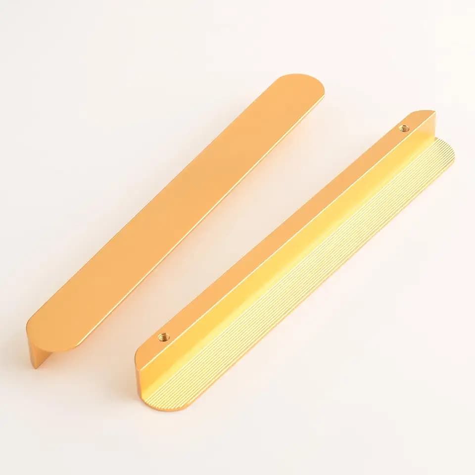 5 Pack Gold Drawer Pulls Dresser Handle Cup Handles for cabinets 6.3 Inch(160mm) Hole Center Modern Minimalist Furniture Hardware