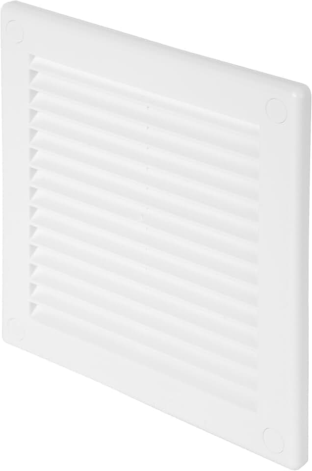 Lüftungsgitter Abschlussgitter Insektenschutz 150 x 150 mm weiß Gitter TRU2