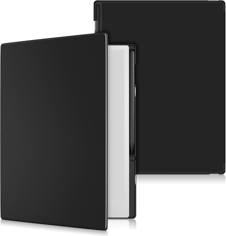 Case Compatible with 11.8" Remarkable Paper Pro 2024 Released Tablet-Lightweight and Hard Back Shell Protective Book Folio Cover with Built-in Pen Holder,Black