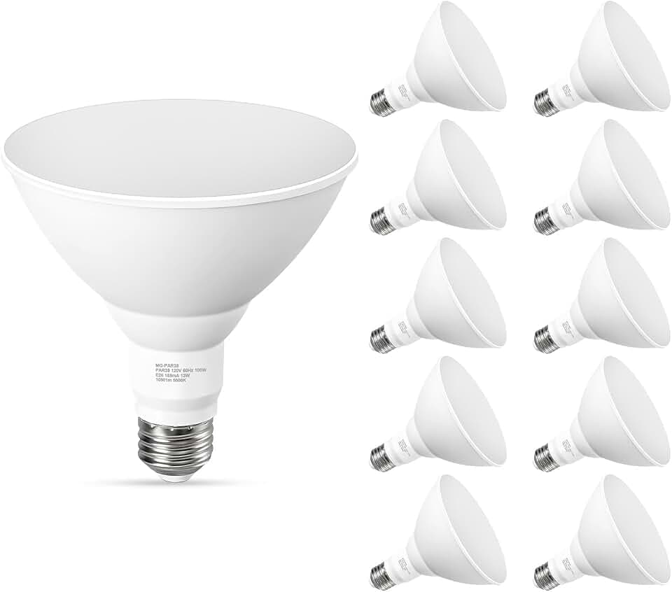 GvvooHome Outdoor Flood Light Bulbs, 100W Equivalent, 5000K Daylight White